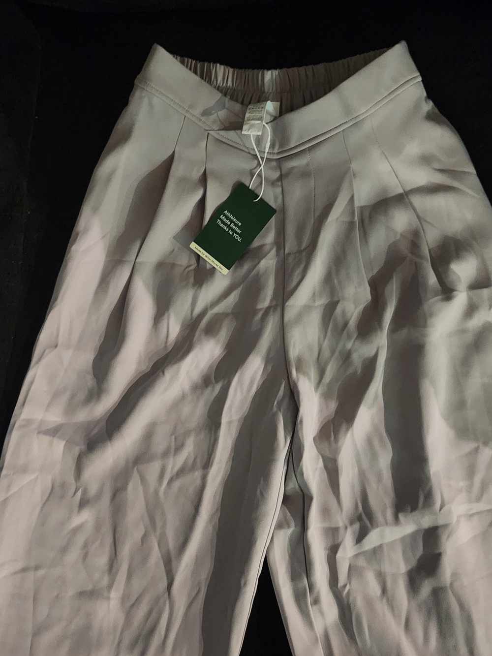 HALARA Pleated High-Rise Grey Slacks